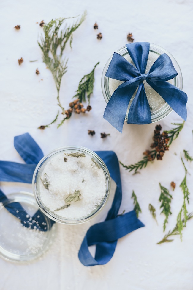 DIY Lemon Sage Epsom Bath Soak lark & linen