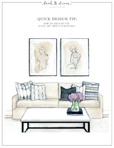 Quick Design Tip: How High Do You Hang Art Above Furniture"