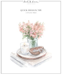 Quick Interior Design Tip: A Styling Trick
